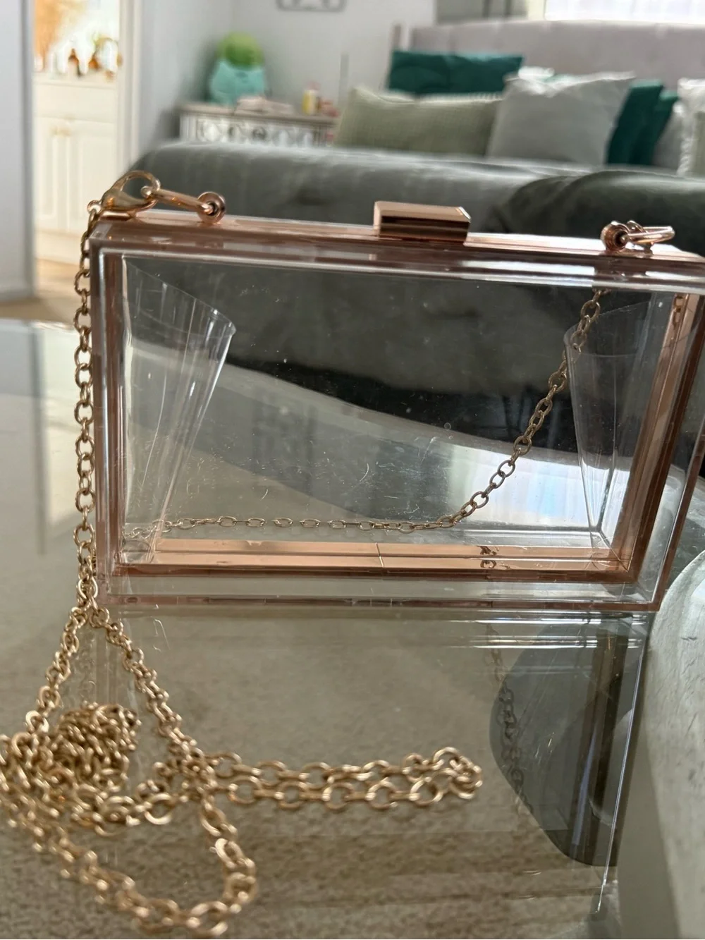 Clear Acrylic Box Clutch